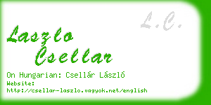 laszlo csellar business card