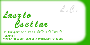 laszlo csellar business card